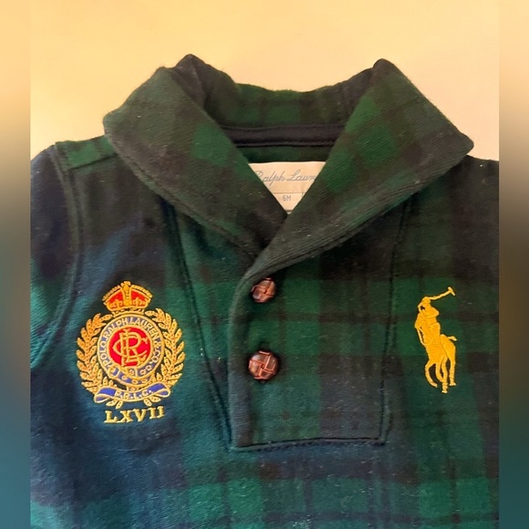 Ralph Lauren Plaid Footie - Picture 2 of 3